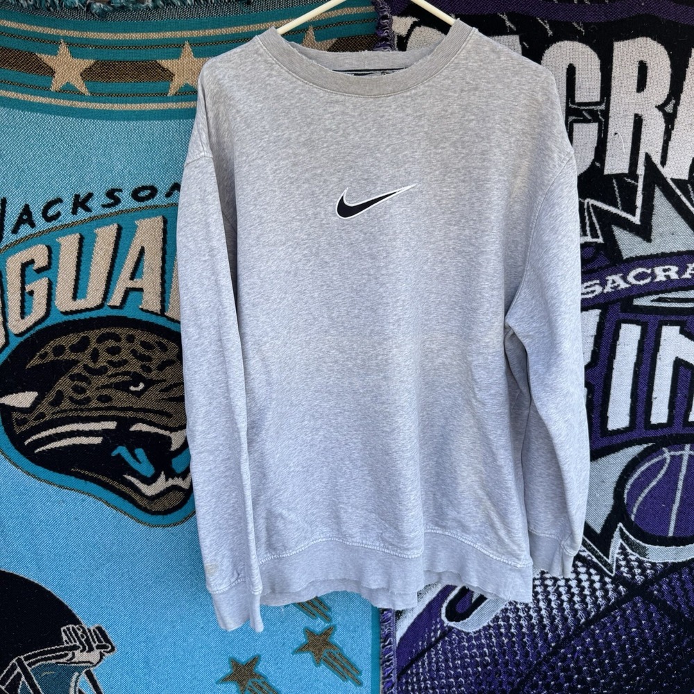 Size XXL -‎ Nike Y2K Big Center Swoosh Sweatshirt Silver Tag